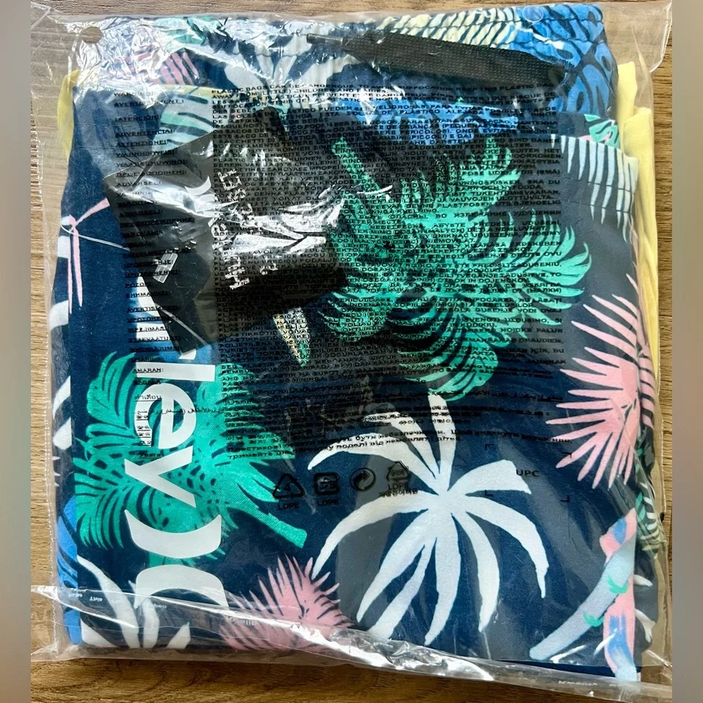 NEW Little Boy Hurley Tropical H2O-Dri UPF Rashguard & Drawstring Swim Trunks